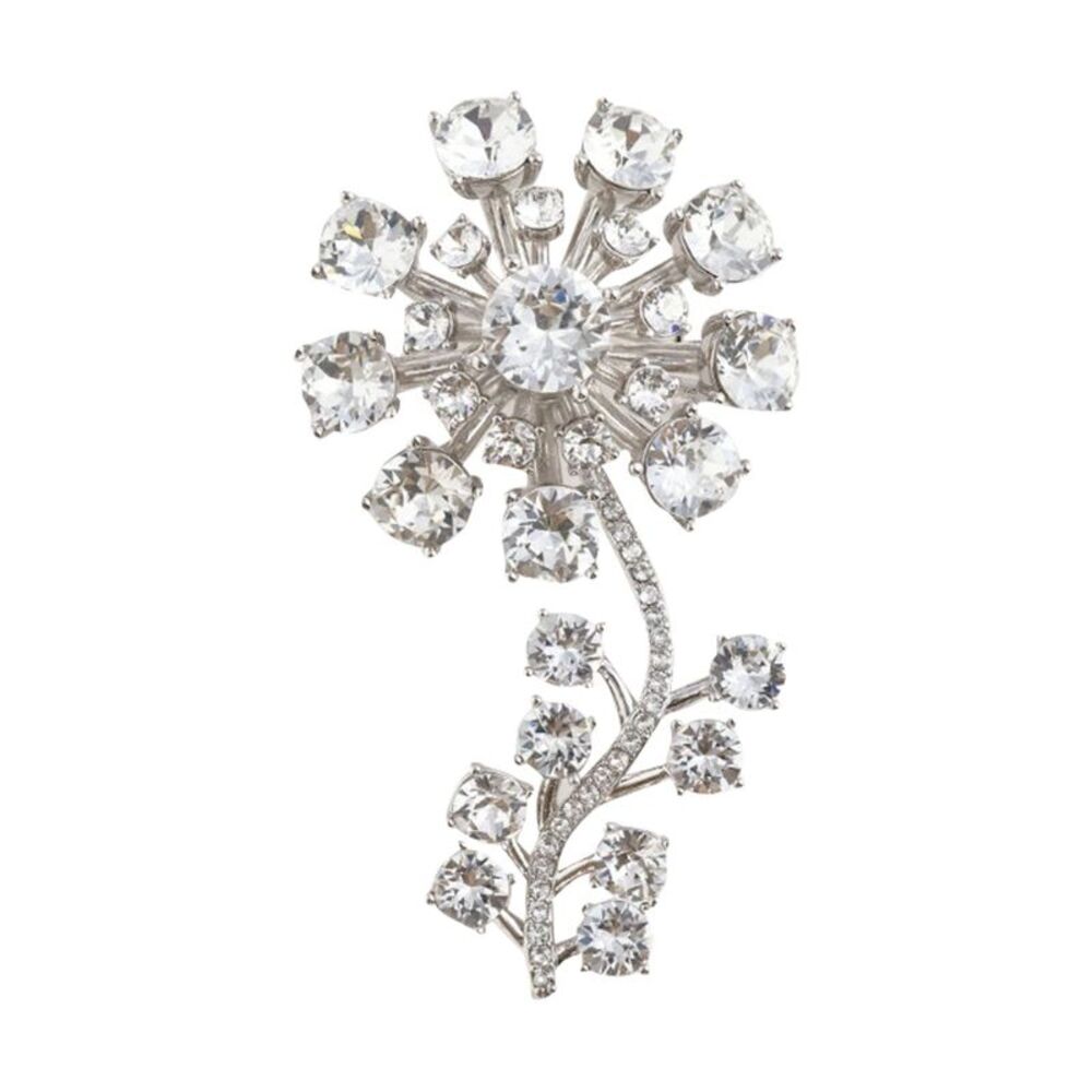 Self Portrait Women Crystal Flower Brooch